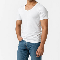 One Seven Men’s Vest Premium White Half Sleeve