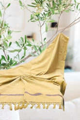 Men Velvet Shawl Cream