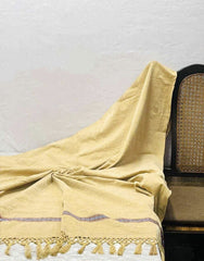 Men Velvet Shawl Cream