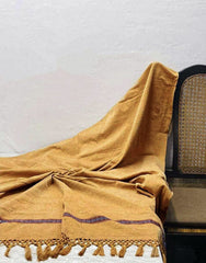 Men Velvet Shawl Gold