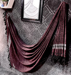 Men Velvet Shawl Maroon