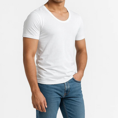 One Seven Men’s Vest Premium White Half Sleeve