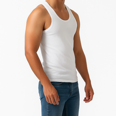 One Seven Premium White Sleeveless Vest- Pack of 3