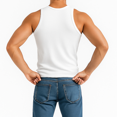 One Seven Premium White Sleeveless Vest- Pack of 3