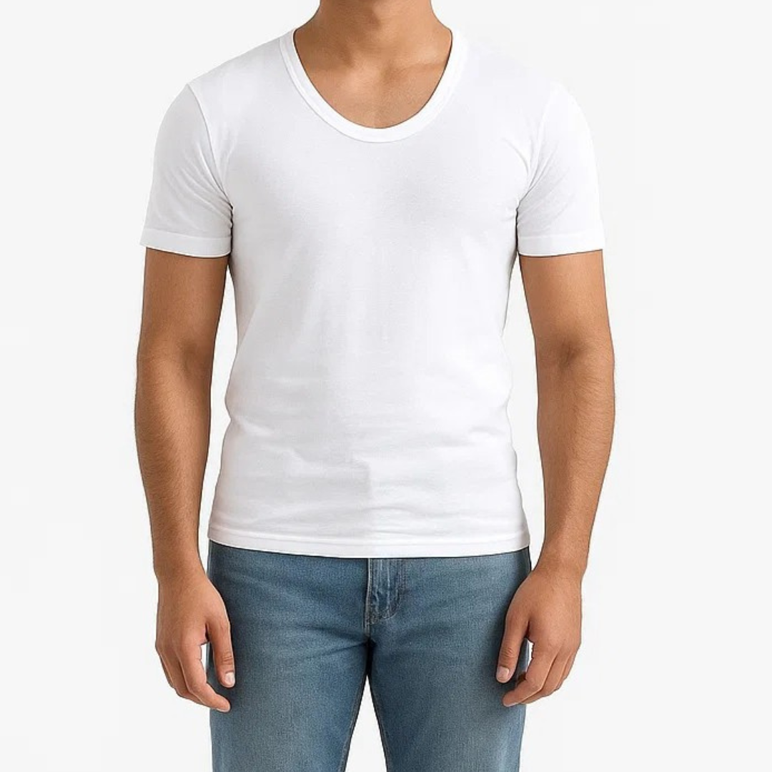 One Seven Premium White Half Sleeve Vest- Pack of 6